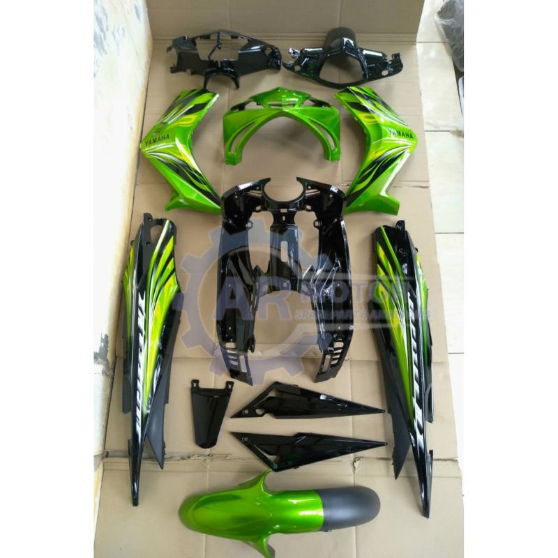Full Body Halus Jupiter MX Lama / Old Hijau Hitam Plus Sticker