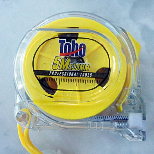 Meteran 5 M TOHO / Meteran 5Meter Toho / meteran transparan / meter bening/ meteran bolak balik toho