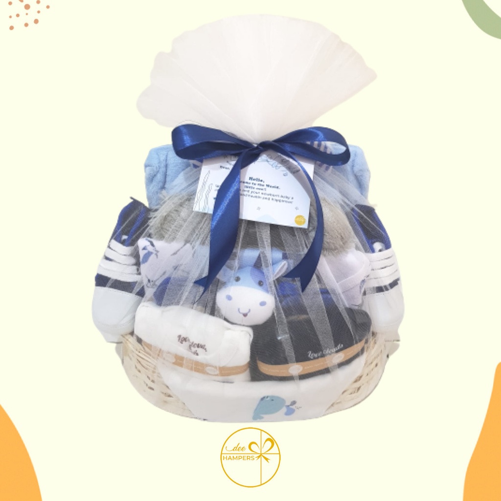 Baby Hampers / Kado Kelahiran Bayi / Baby Gift / Parcel Bayi Laki Laki Perempuan / Premium 3 Keranja
