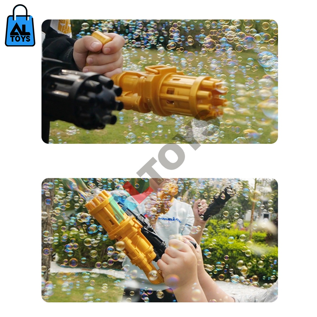 Mainan Gelembung Sabun 8 Mata Gatling Bubble Gun Automatic SH676