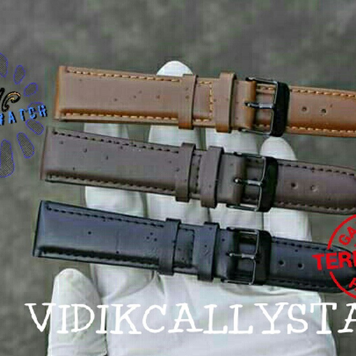 TALI KULIT JAM TANGAN 20mm 22mm PREMIUM KULIT ASLI ORIGINAL UNIVERSAL FREE PEN STRAP