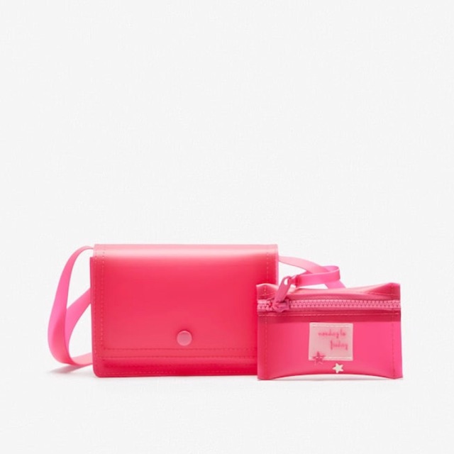 ZARA Vinyl Crossbody Bag with purse for kids/teens.