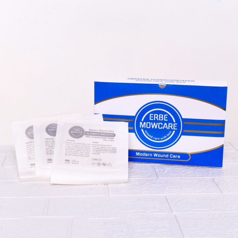 Alginat ag erbemowcare 10 x 10 , silver dressing / aquacel ag silver anti microbial dressing modern 