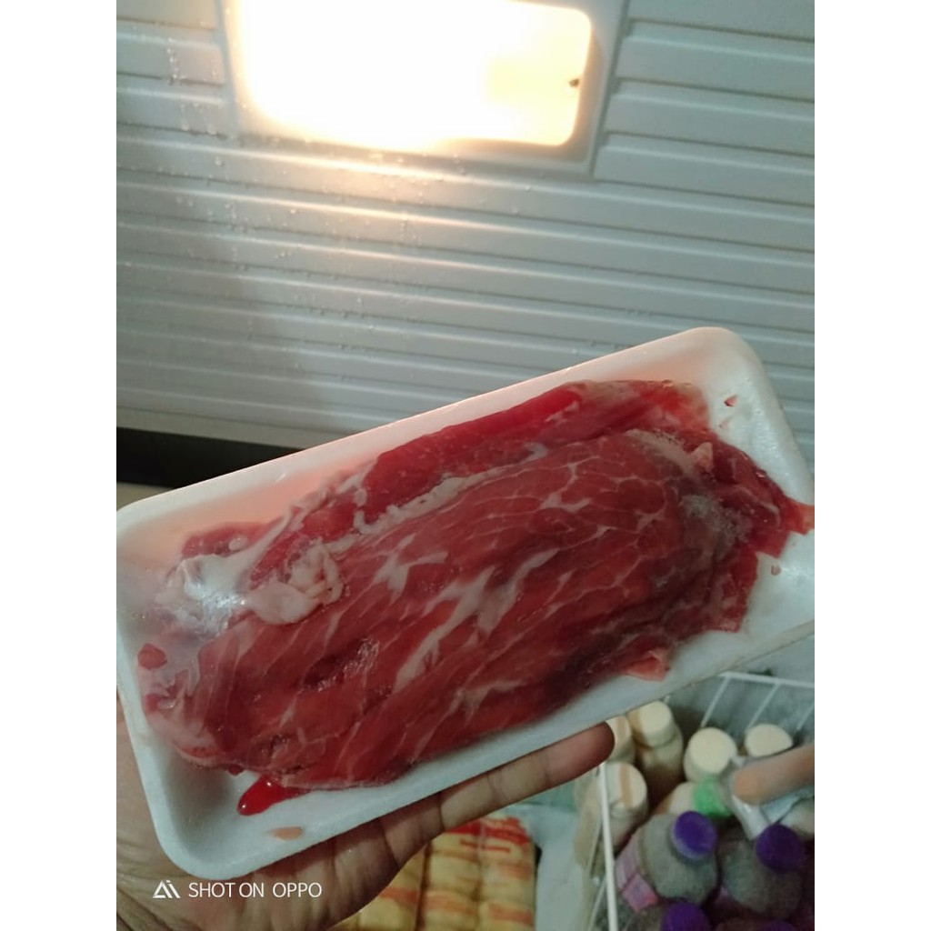 

Beef slice aussie 250gr daging merah dan halal
