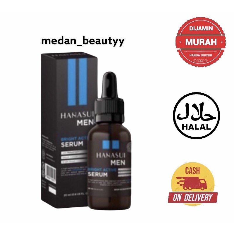 serum wajah pria hanasui man , hanasui man serum , hanasui active bright serum men