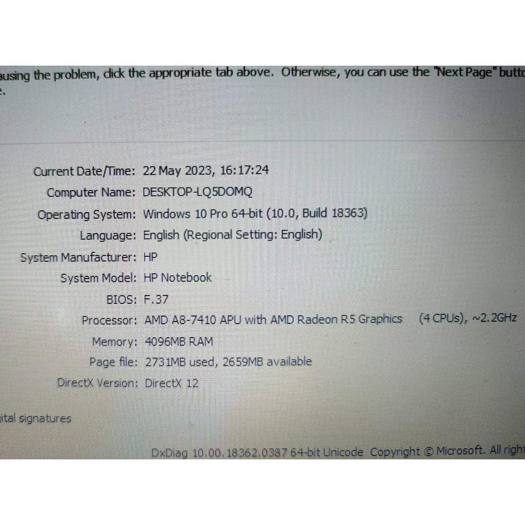 LAPTOP HP 14-ANN004AU/ RAM 5GB/ HARDISK 500GB/ LAYAR 14.0"