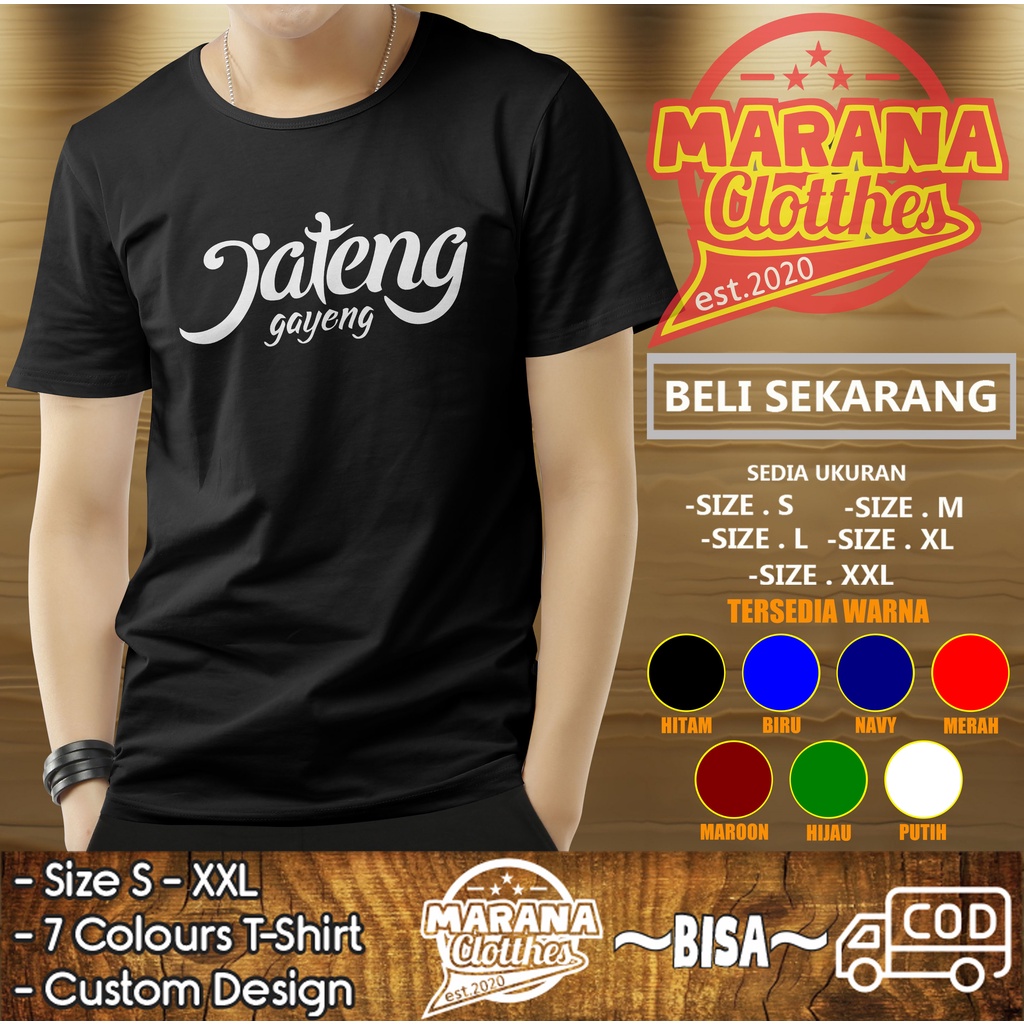 Kaos Jateng Jawa Tengah Gayeng Baju Distro