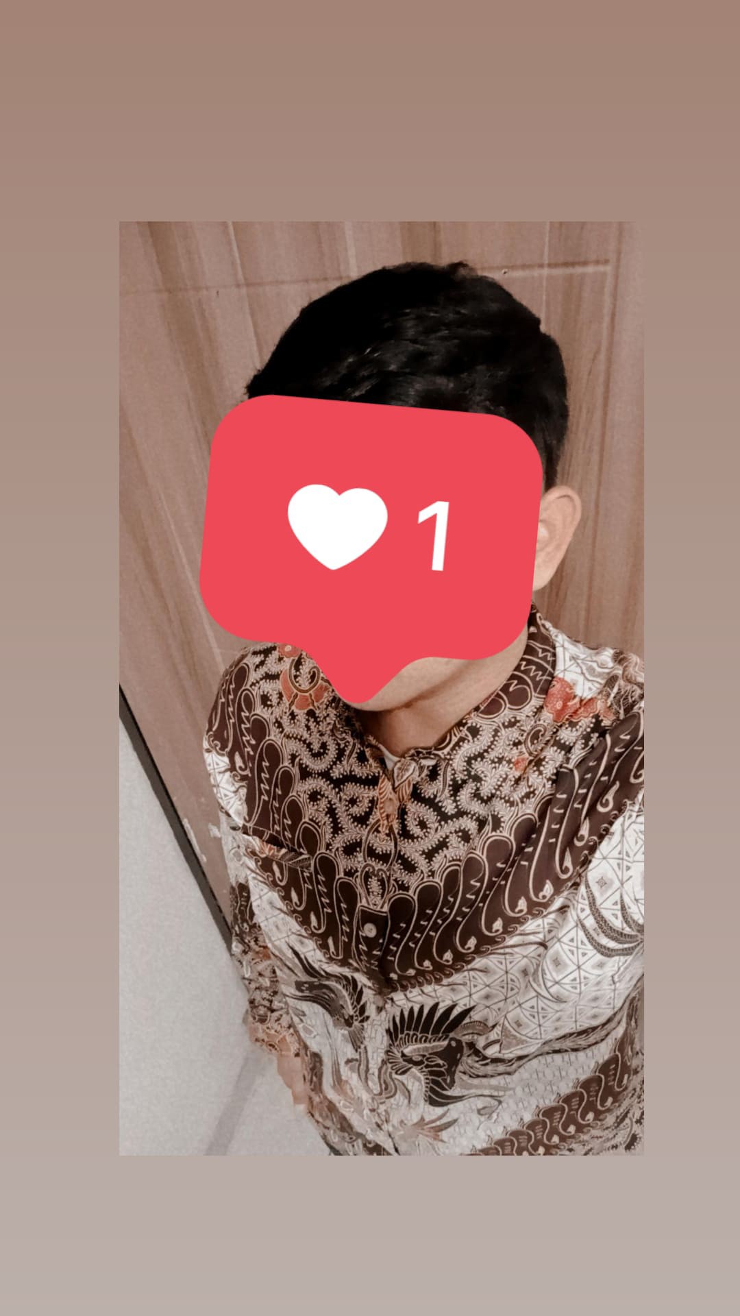 M231 Kemeja Pria Batik Panjang Coklat 1430