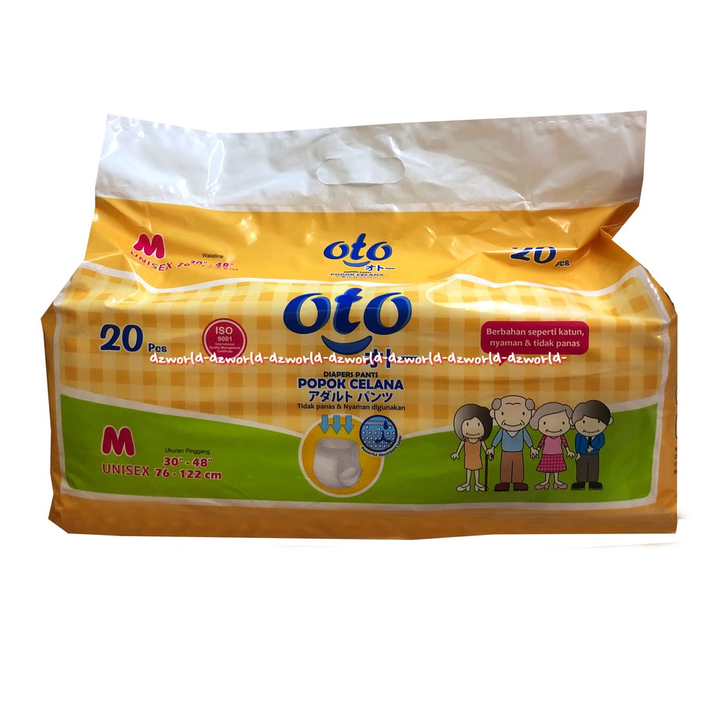 Oto Diaper Pants Popok Celana Dewasa M 20Pcs 76-122cm