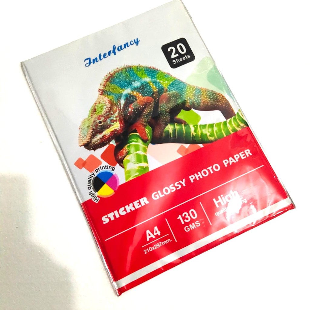 

Stiker Glossy Interfancy Photo A4 130gr isi 20