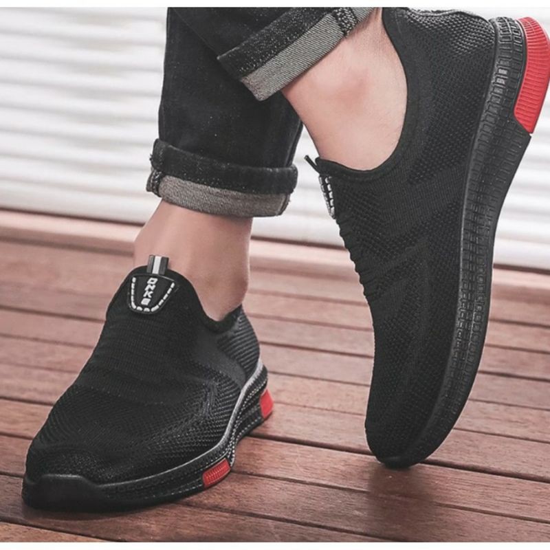PRABU42-sepatu casual slip on pria terbaru DNKE simple tanpatali-sepatu running COD-sepatuhangout