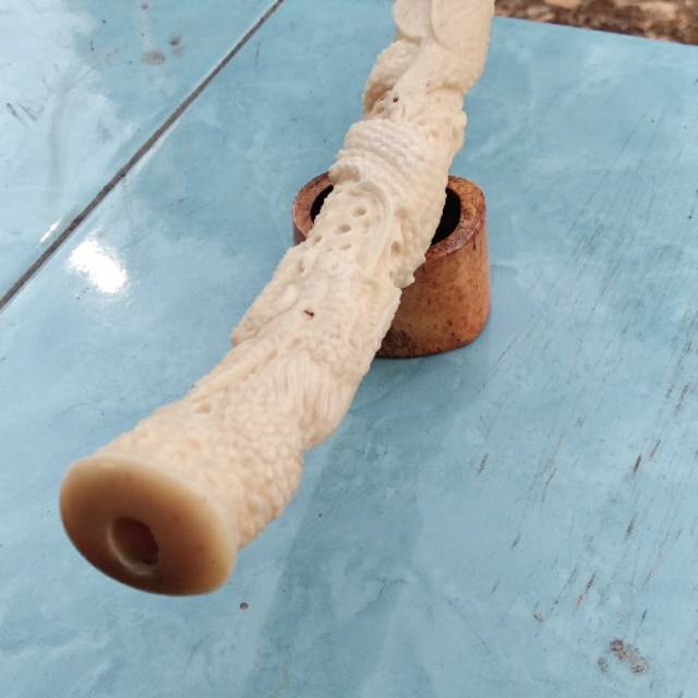 pipa iga duyung ukir naga 24cm