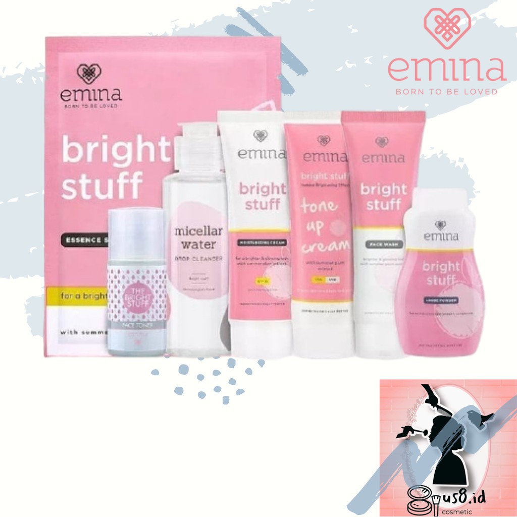 EMINA Bright Stuff Series | pencerah Emina toner face wash moisturizing tone up ACNE PRONE