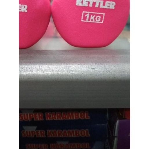 ➳ DUMBELL NEOPRENE KETTLER 2KG @1KG/BARBEL NEOPRENE KETTLER - Pink ➢