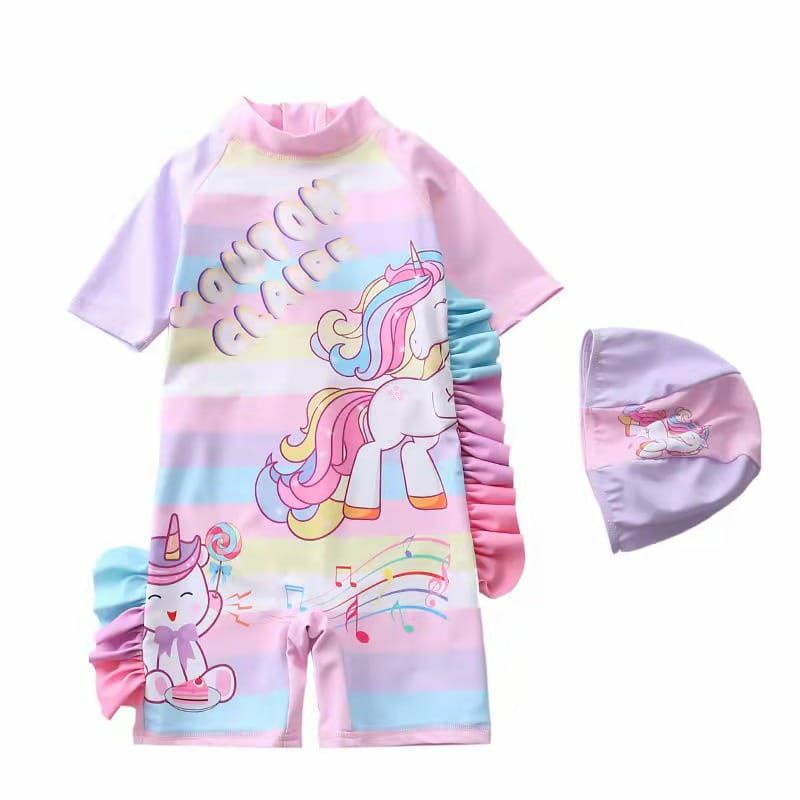 baju renang anak unicorn fun music/baju renang ank perempuan unicorn/baju renang unicorn