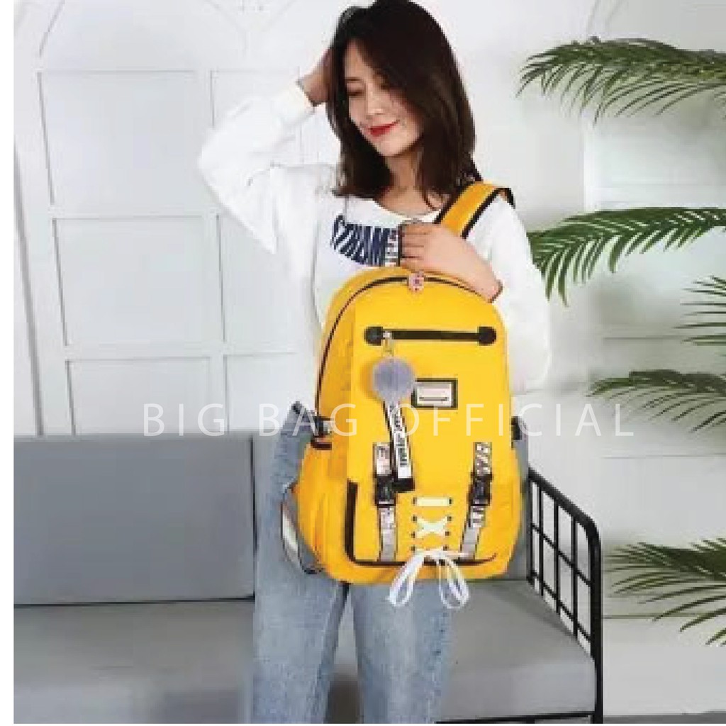 Ransel Korea Ransel Remaja Tas Korea Perempuan ( TIDAK DENGAN POM POM &amp; GANTUNGAN ) Tas Sekolah