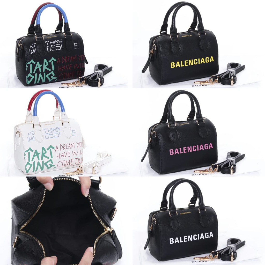 Grosir Tas Balenciaga Ville Bowling Printing Mini Seprem BA100
