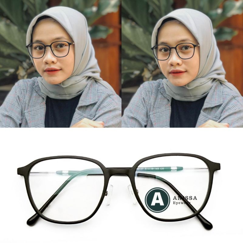 Frame Kacamata 6137, Gratis Lensa Minus, Kacamata Antiradiasi
