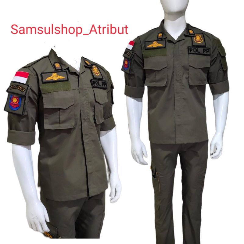 Seragam pdl pol PP lengkap baju pdl pol PP lengkap ATRIBUT