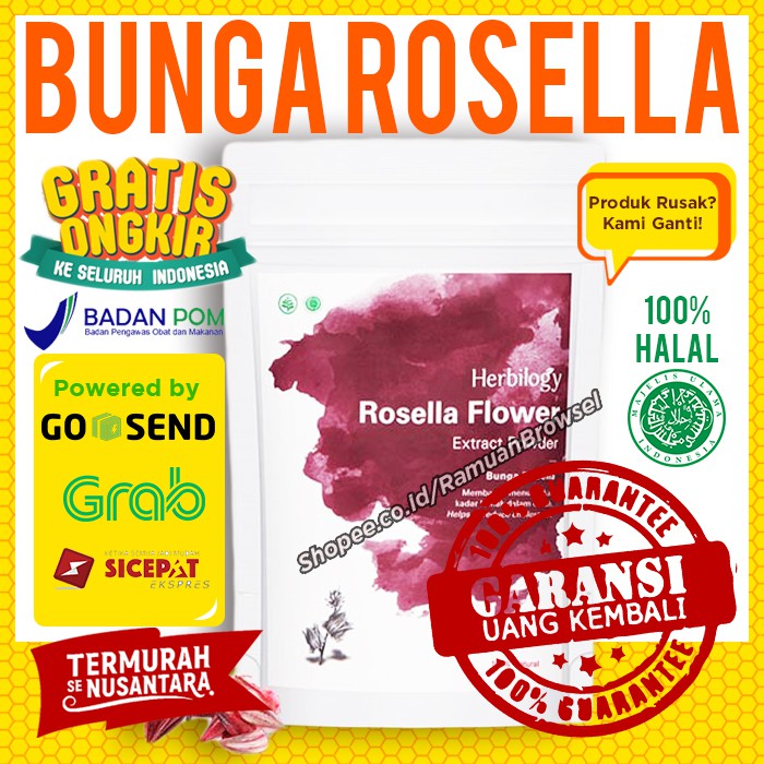 

Ekstrak Bunga Rosella Herbilogy Rosella Extract Powder 100gram