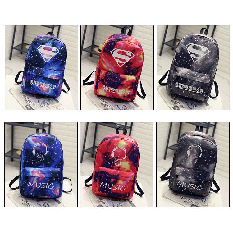 JX 841 RANSEL IMPORT UNISEX MOTIF ANIME DAN SUPERHERO