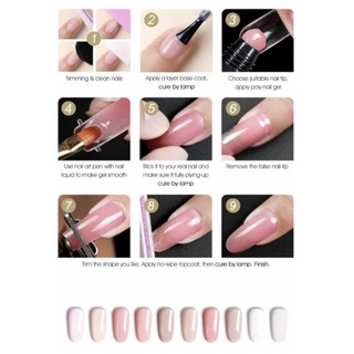 100 PCS Kuku Palsu Dual Form Extension Polygel Fake Nail Natural KU018