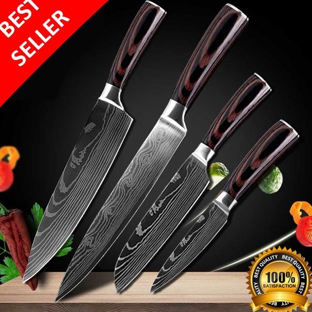 

Set 4 Pcs Pisau Dapur Chef Damaskus Pattern Premium Quality Knife Set E34Cgpjc3V