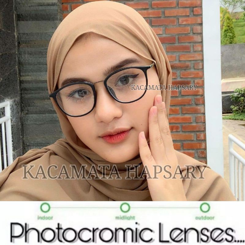 FRAME KACAMATA MINUS ANTI RADIASI ( FREE LENSA PHOTOCROMIC ) KACAMATA WANITA 2 IN 1| KACAMATA 1867