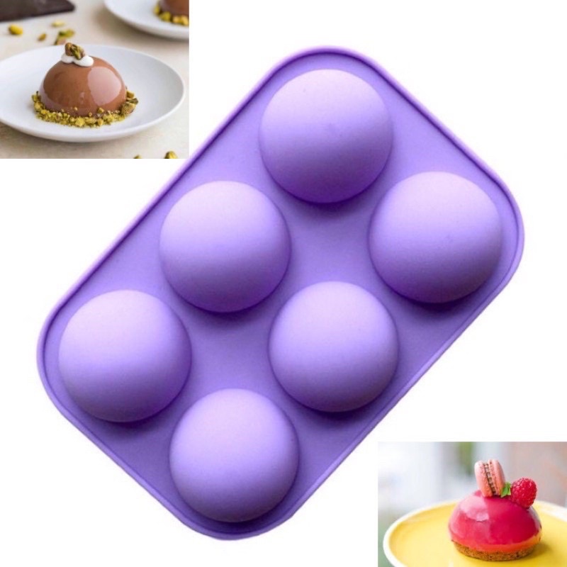 CETAKAN COKLAT SILIKON BULAT 6 LUBANG