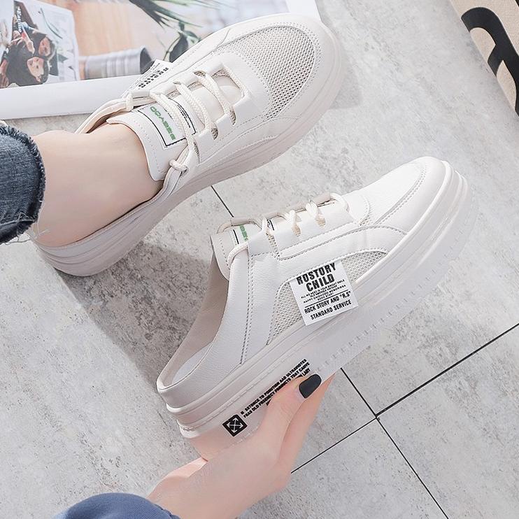 csGg5G0-- Beeyoo Sepatu Sendal Wanita Sepatu Flat Slip On Sepatu Santai Casual WK104