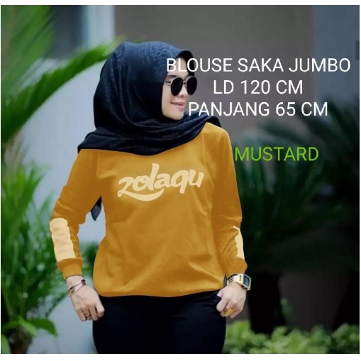 BISA COD✔️ BLOUSE ZOLAQU SAKA / BOHLAM / SAKA ZLQ / LINANDA / TERSEDIA 3 UKURAN L-XL-XXL