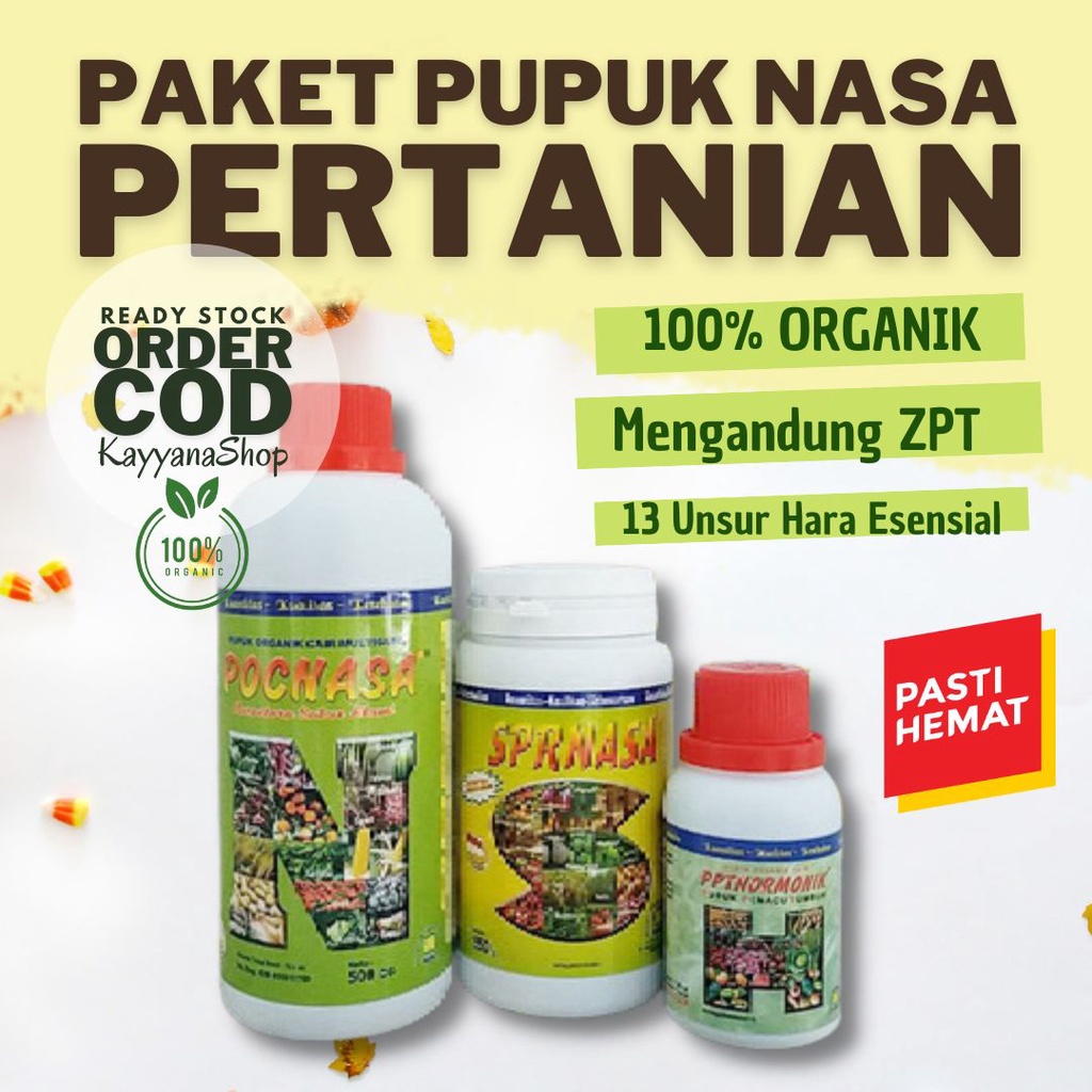 Paket Pupuk Organik NASA Untuk Cabe Tomat Terong Kacang Tanah, Kacang Hijau, Kacang Panjang, Buncis,