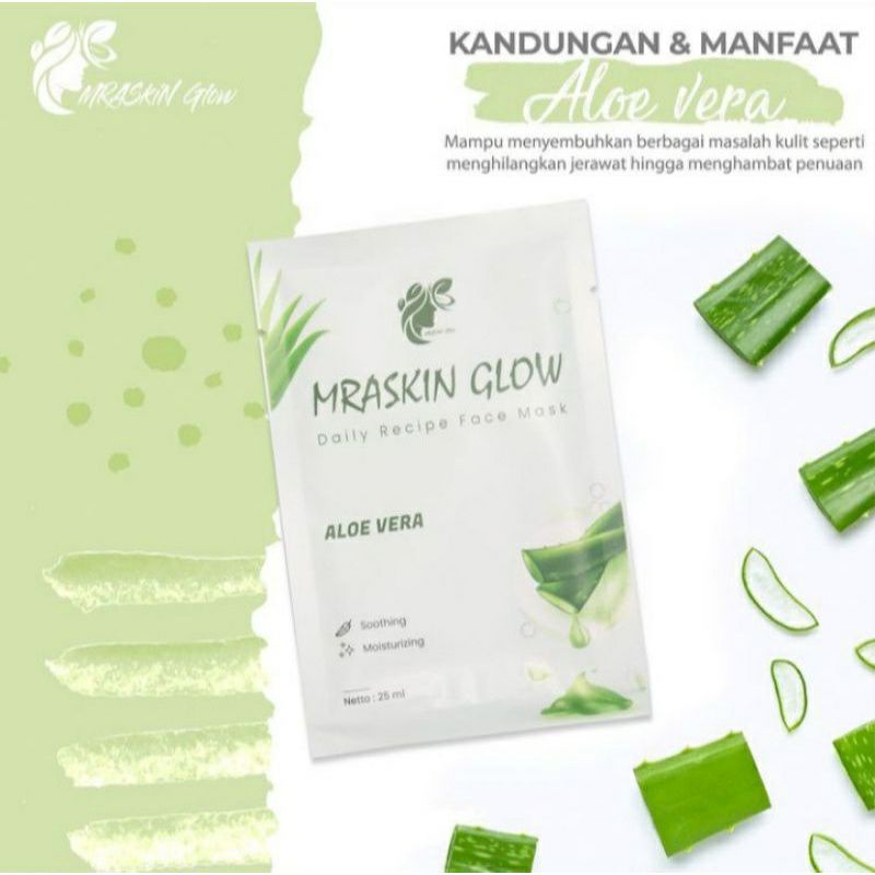 FF MASKER SHEET MRASKIN GLOW (BPOM) /SHEET MASK MRASKIN GLOW/MASKER DAILY RECIPE FACE MASK