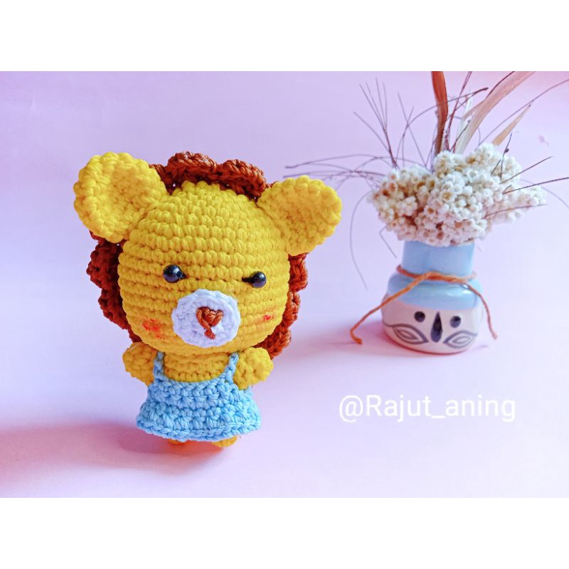 amigurumi Lion / boneka rajut Lion / gantungan kunci boneka singa