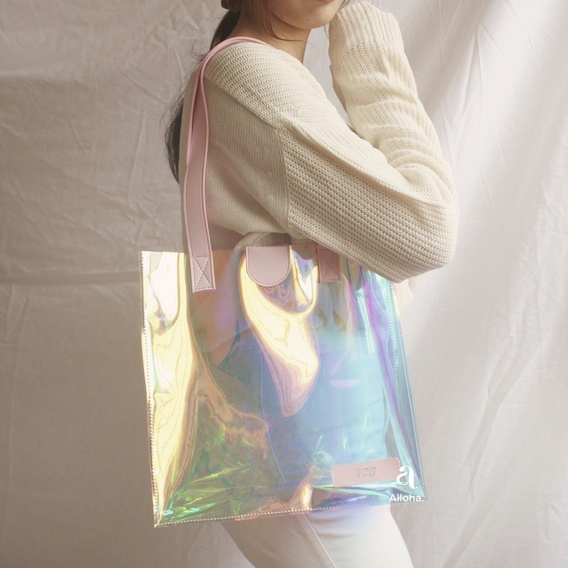 Magnetic Hologram Tote Bag Custom Nama - Pamie