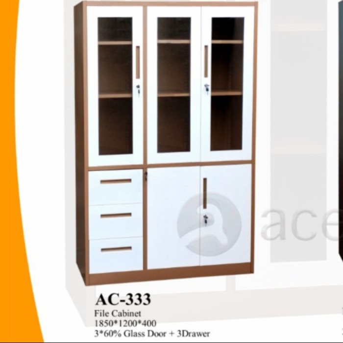 

READY Lemari arsip filling cabinet besi 3 pintu + 3 laci (333) - Cokelat BERKUALITAS