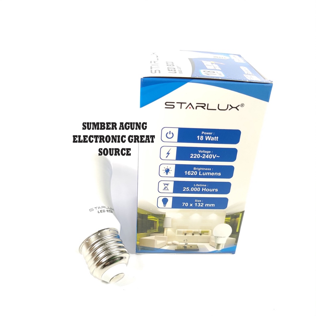 Lampu LED Eco 18W Starlux 18 Watt 220V 240V Super Terang 1620Lumens