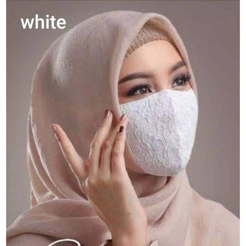 MASKER MODEL MASHA/MASKER HIJAB/MASKER BRUKAT/MASKER KONDANGAN/MASKER PESTA