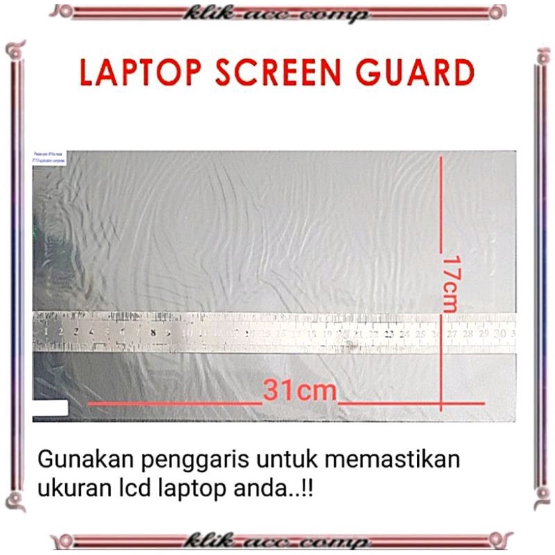 SCREEN PROTECTOR LAPTOP 15&quot; (15.6) / ANTI GORES NOTEBOOK 15 INCH