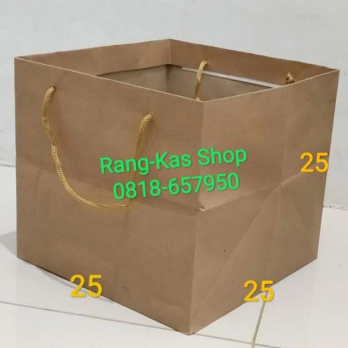 

✨ BISA COD ✨ Paper bag Kue 25x25 polos samson doff