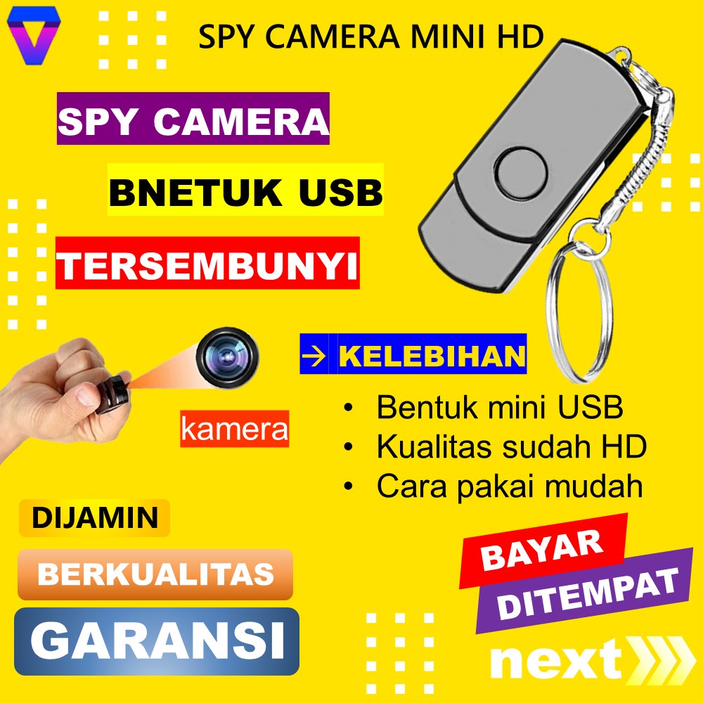 Kamera Tersembunyi Mini Kecil Tanpa Kabel HD Camera CCTV Mini SPYCAM Spy Hidden Camera MataMata Pengintip JS132