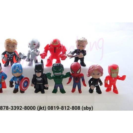 ✪ SI-0012 Topper hiasan kue figurine mini superhero spiderman iron man ➳