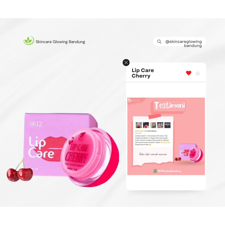 Lip Care SR12 Natural Essential Oil Perawatan Bibir Hitam Gelap Pecah-Pecah Kering Moisturizing Transparent