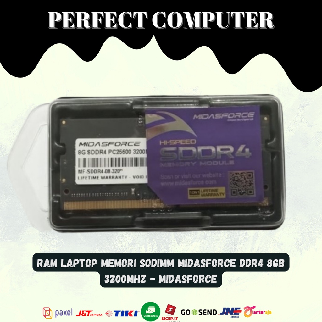 RAM LAPTOP MEMORI SODIMM MIDASFORCE DDR4 8GB 3200mhz - MIDASFORCE