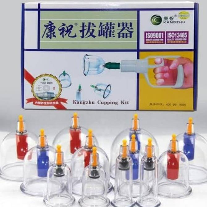 Alat Bekam Kangzhu Isi 12 Cup/Kop Angin Kangzhu