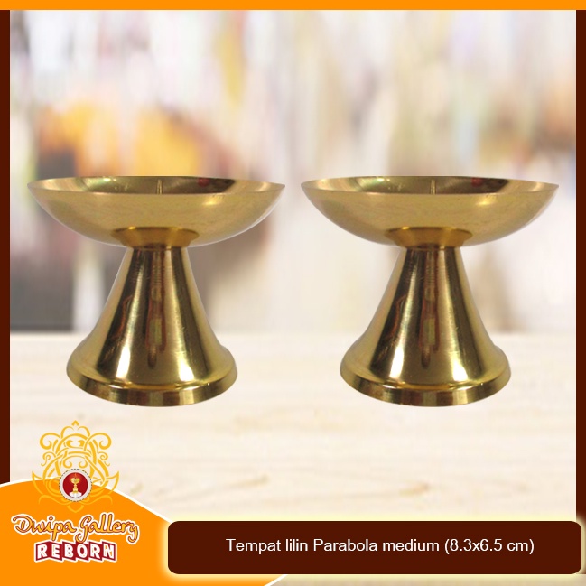 Tempat Lilin/Candle Holder Kuningan ukuran 8,3x6,5 cm