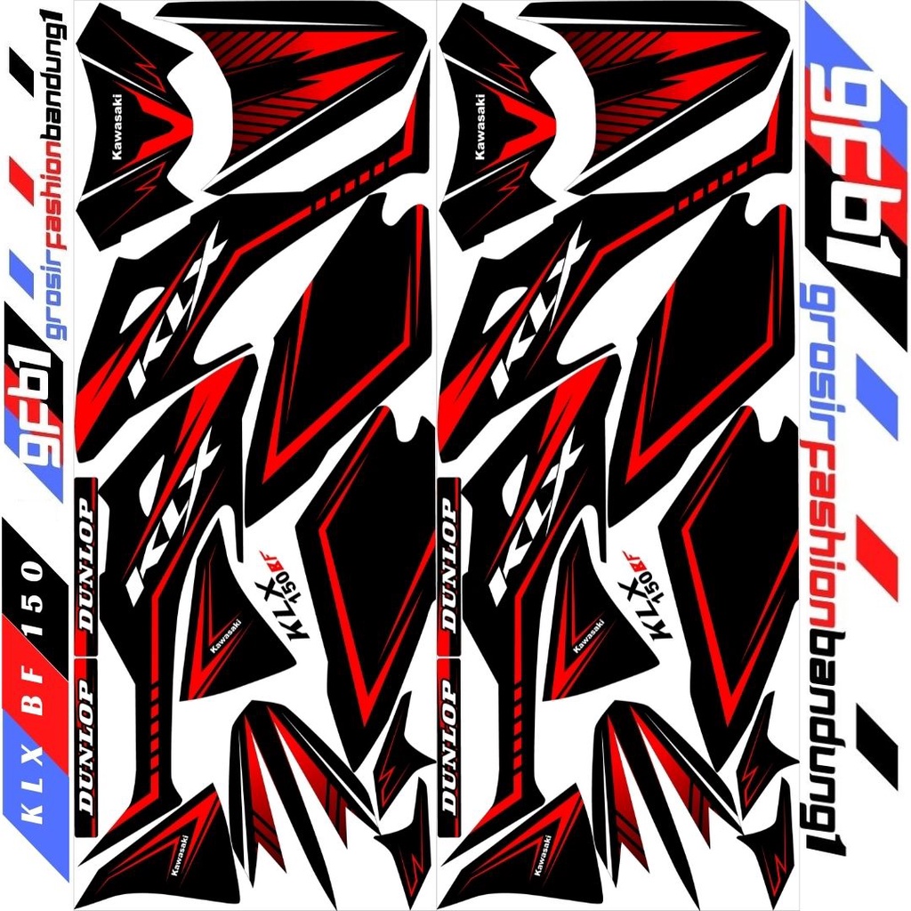 Decal Motorcross Trail Adventure KLX BF 150 Variasi DUNLOP