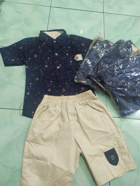 Setelan Kemeja Motif Garis Kotak [ Harga Termurah ]