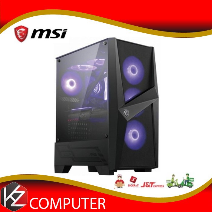 MSI MAG FORGE 101M Tempered Glass Gaming Case - Casing  Gaming Komputer