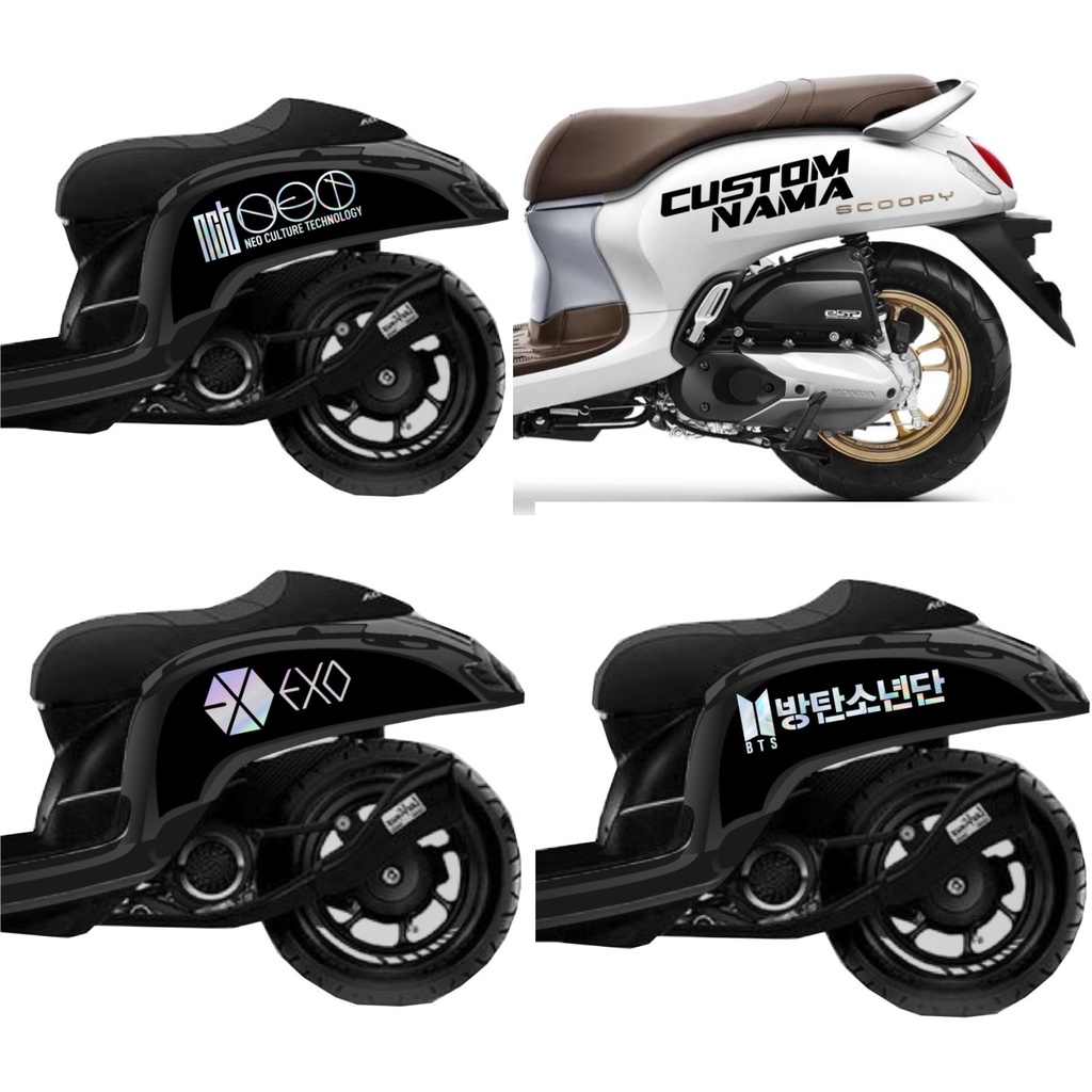 STIKER NCT DREAM BTS EXO MOTOR UNIVERSAL HONDA BEAT SCOOPY YAMAHA MIO AEROX STICKER CUTTING ISI 2 PCS SEPASANG KIRI KANAN BISA STIKER CUSTOM